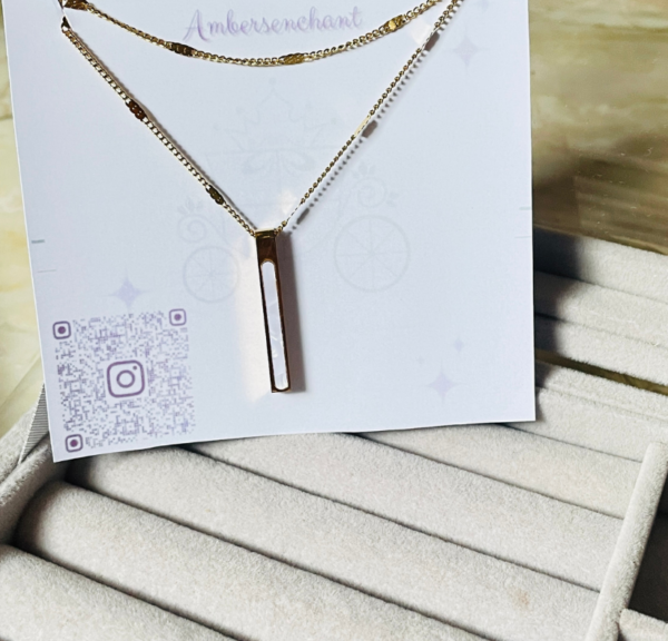 Bar Pendant Necklace - Image 2
