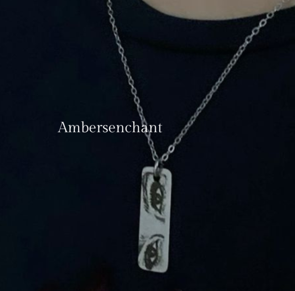 Eye Engraved Pendant Double Sided