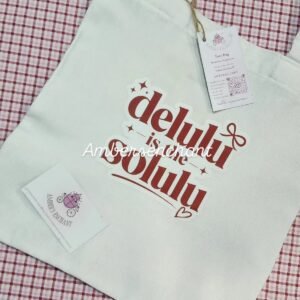 Delulu is the Solulu Quote Handcrafted Tote Bag