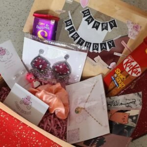 Birthday Surprise Gift Hamper for Her with Resin Jewelry & Chocolates