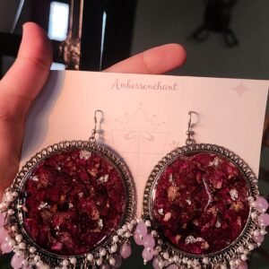 Opulent Lilac Beads Large Resin Jhumka