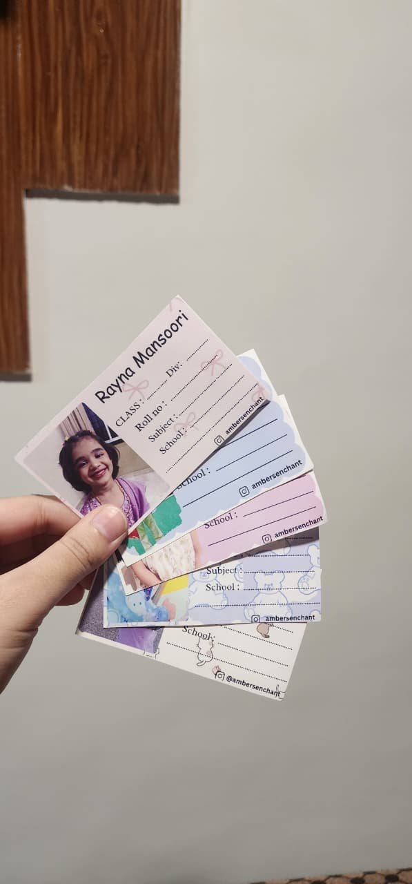 Customized School Name 21 Slips / Labels